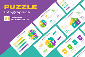 Puzzle Infographic Templates EPS, a Presentation Template by Mighty-Slide