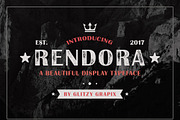 Rendora - Vintage Stamp Sans Serif, a Sans Serif Font by GlitzyGrapix (Thumbnail 1 of 12)