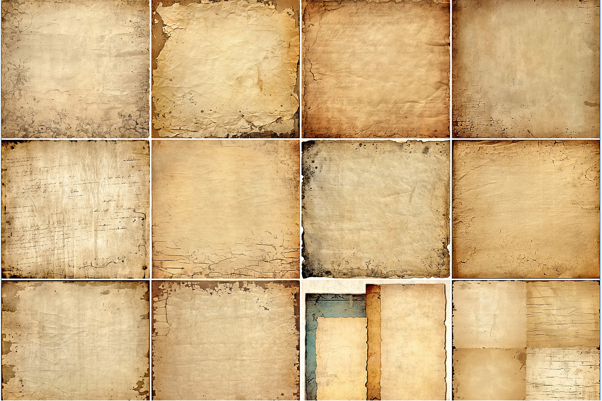 150 Old Vintage Digital Papers, a Texture Graphic by Bilgep_design (Photo 13 of 13)