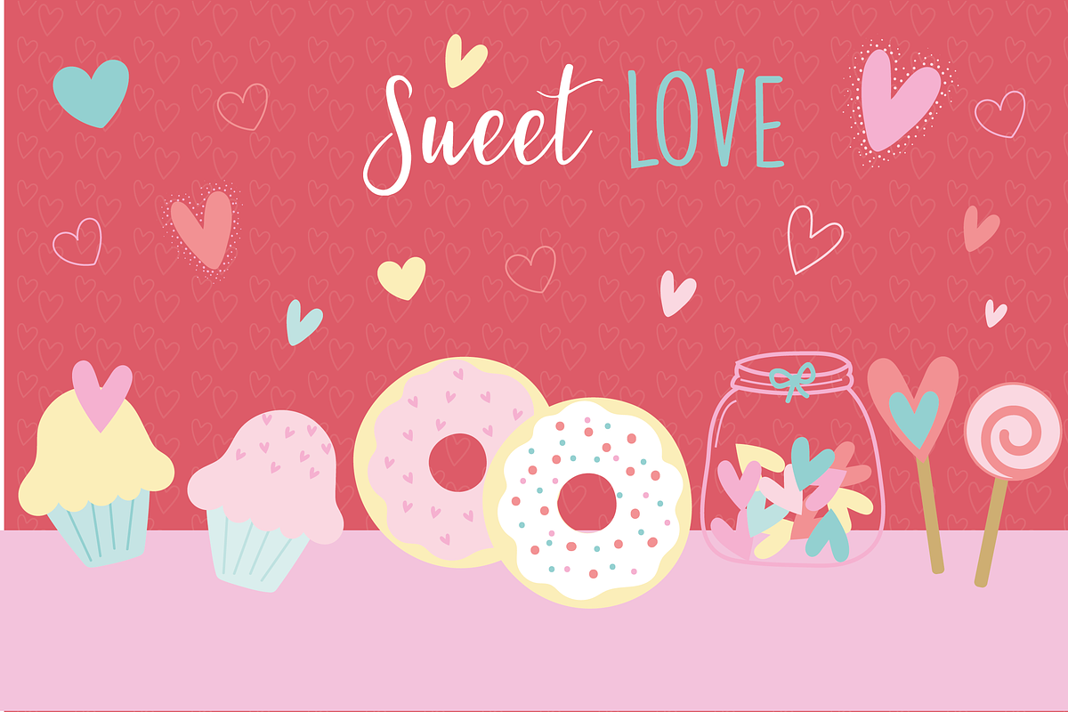 LOVE /Valentine bundle, an Illustration by Poppymoondesign (Photo 16 of 23)