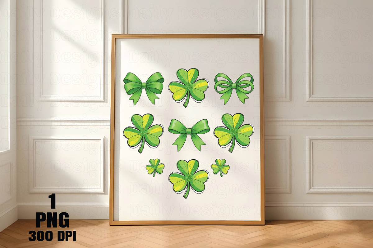 Preppy Lucky Shamrock Png, an Illustration by Daily.Designs (Photo 3 of 5)