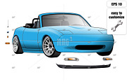 JDM convertible roadster design NA, an Education Illustration by MMG1designs (Thumbnail 4 of 5)