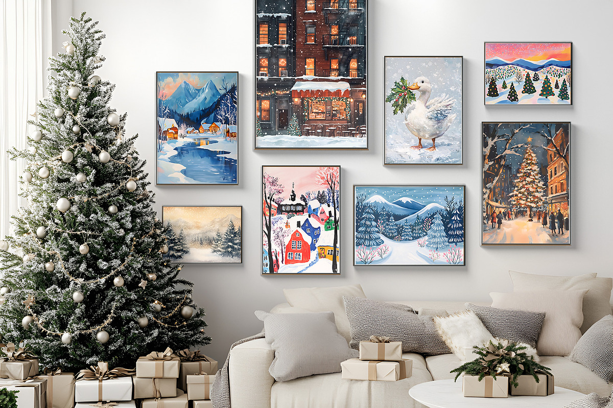 Christmas Wall Gallery Prints, a Graphic by SunnyAfternoons (Photo 2 of 9)