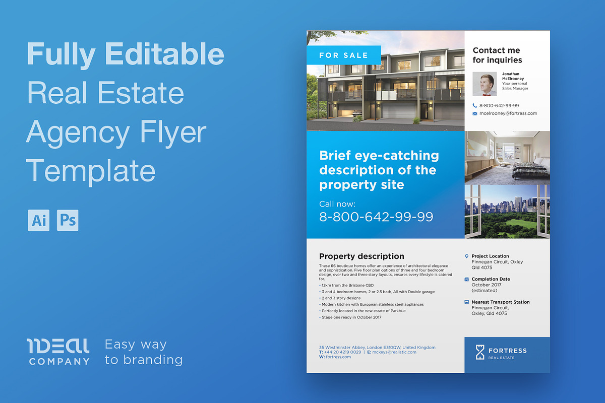 Real Estate Flyer Design – Fortress, a Flyer Template by Ideal Company (Photo 1 of 5)