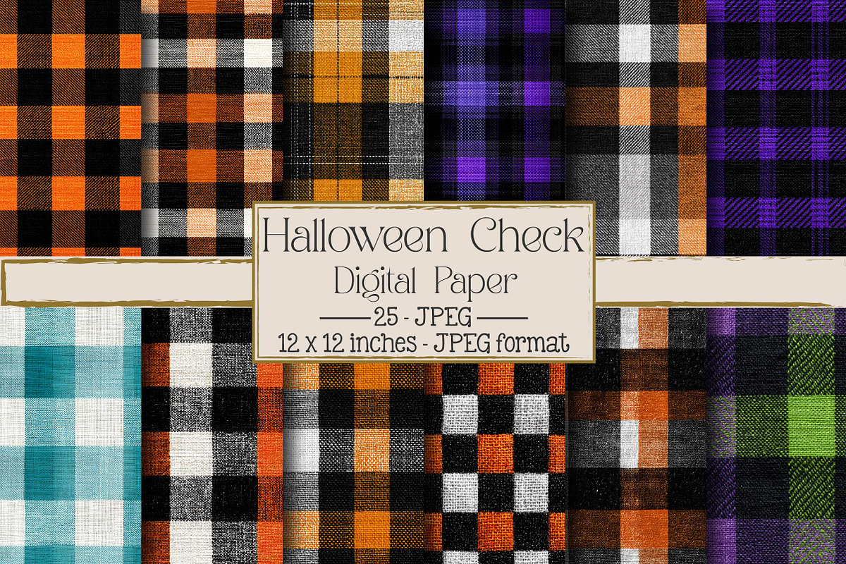 Halloween Check Patterns, a Texture Illustration by DreamPrint404 (Photo 1 of 4)