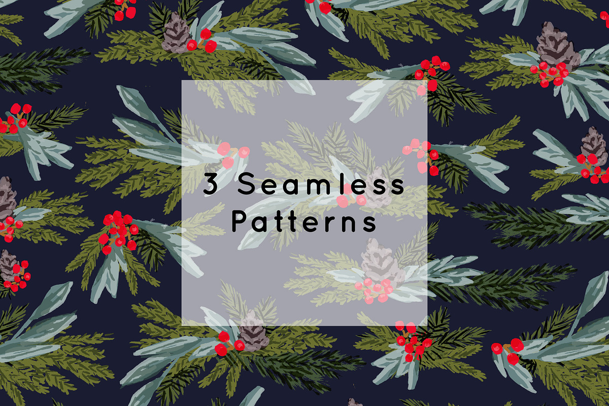 Winter Holiday Foliage, an Illustration by Shiny Penny Studio (Photo 4 of 10)