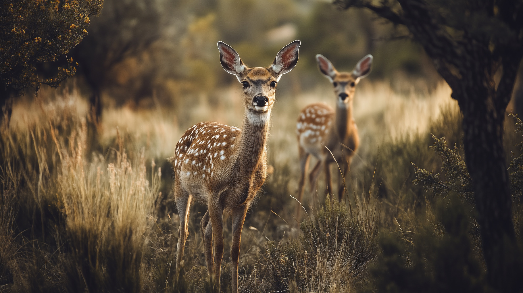 Young deers on a meadow, an Animal Photo by MangoMind