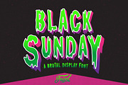 Black Sunday Display Font, a Font by Fried Design Company (Thumbnail 1 of 4)
