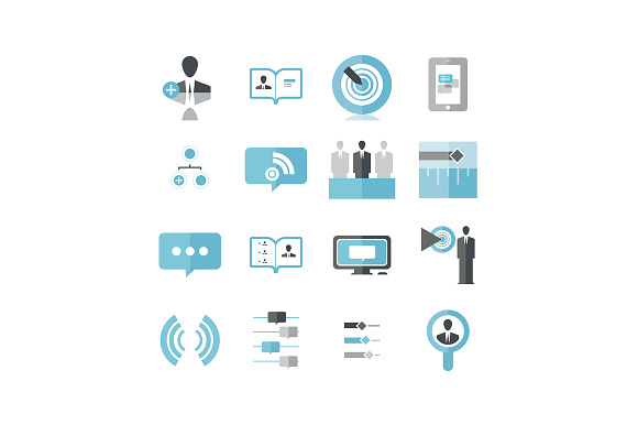 Modern Social Business Icons preview 2