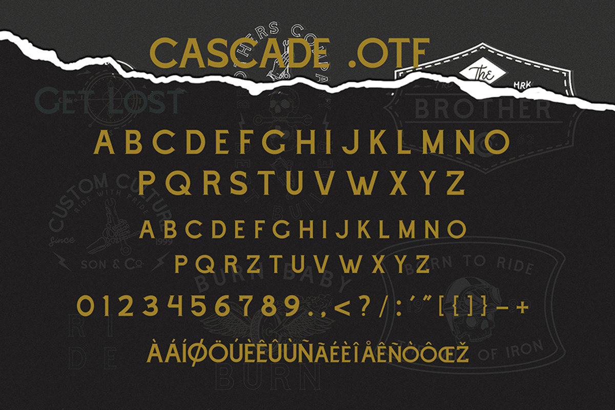 Cascade Motorcycle font, a Serif Font by Angin Studio (Photo 7 of 12)