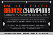 Bronze Champions Futuristic Display, a Serif Font by IHDSTD (Thumbnail 1 of 8)
