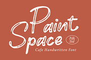 Paint Space - Cafe Handwritten Font, a Handwritten Font by Pandeka Studio (Thumbnail 1 of 9)