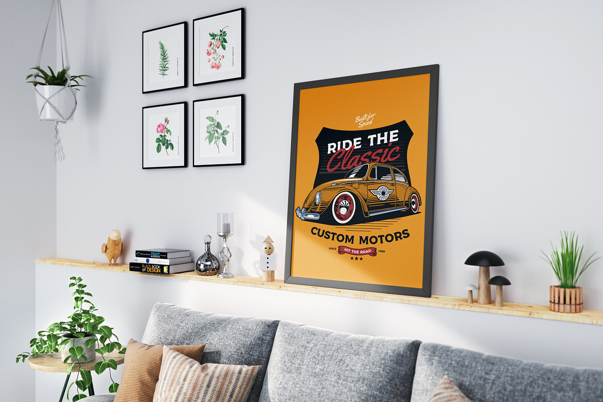 Classic Car Vector Pack, a Transportation Illustration by The BolzStudio (Photo 4 of 13)