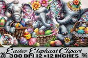 Easter Elephant Clipart Bundle., an Illustration by SVGArt (Thumbnail 1 of 8)