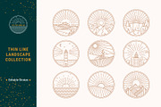36 Linear Landscape Illustrations, a Person Illustration by Nuburu (Thumbnail 2 of 11)