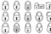 Padlock Icon Collection, an Object Graphic by nikagraphic (Thumbnail 3 of 3)