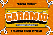 Caramoo – Playful Round Font, a Sans Serif Font by Almarkhatype (Thumbnail 1 of 10)