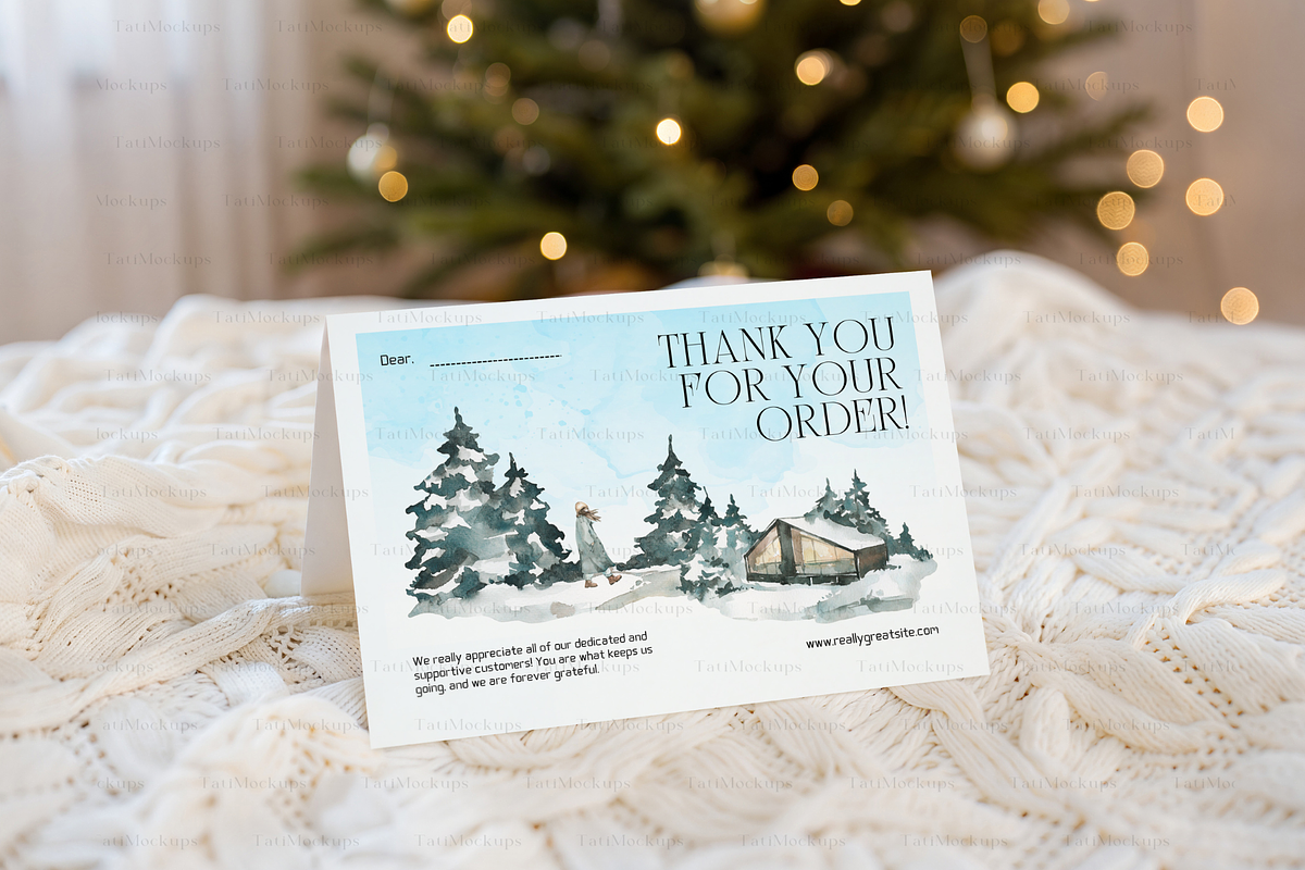 Winter 5x3.5 Card PSD Mockup, a Product Mockup by TatiMockup (Photo 4 of 4)