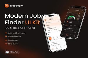 Part Time Job Finder App UI Kit, an UI Kit Template by Creative Perspective