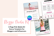 3-Page Pink Media Kit Canva Template, a Presentation Template by The Template Lounge (Thumbnail 1 of 4)