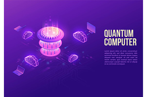 Quantum computer futuristic