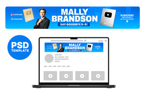 Professional finance YouTube banner, a Social Media Template by Vaughn Studios