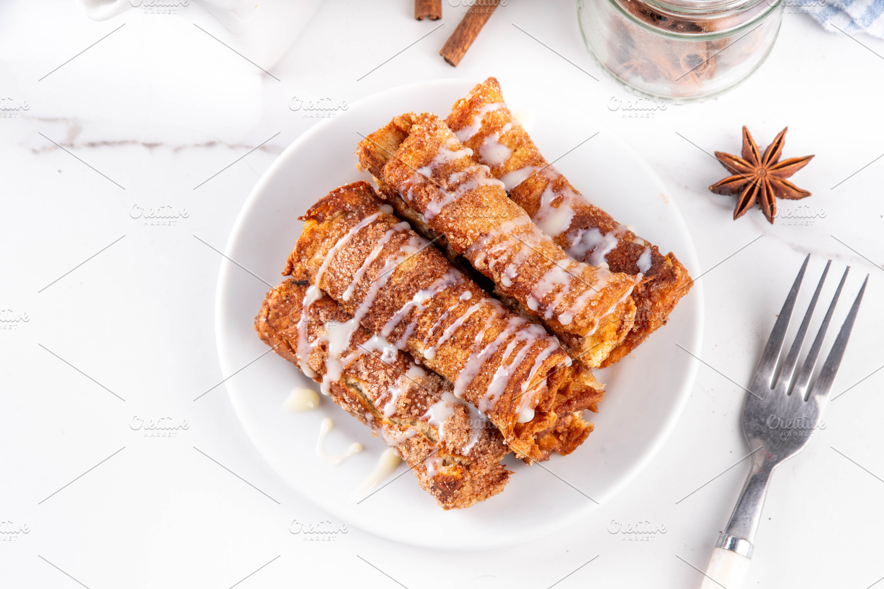 Sugary tasty Cinnamon roll french toast rolls for Breakfast on B, a Food & Drink Photo by Rimma