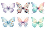 Whimsical Spring Butterfly Clipart, an Illustration by DreamPrint404 (Thumbnail 2 of 6)