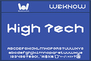 High tech font, a Font by weknow (Thumbnail 1 of 8)