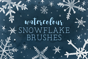Watercolor snowflakes brushes (PS)
