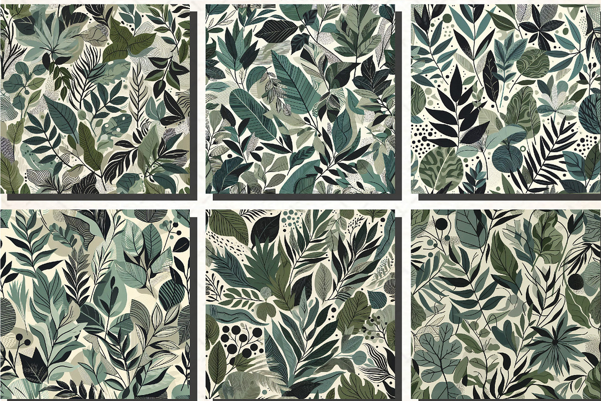 Bold Modern Botanical Pattern, a Background Graphic by DreamCafeArt (Photo 3 of 5)