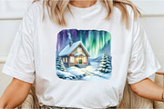 Watercolor Northern Lights Clipart, an Illustration by Libby Wishes (Thumbnail 4 of 6)