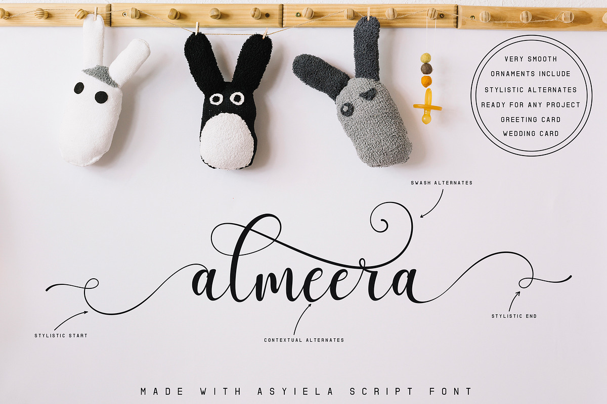 Asyiela Script Font Collection preview 3