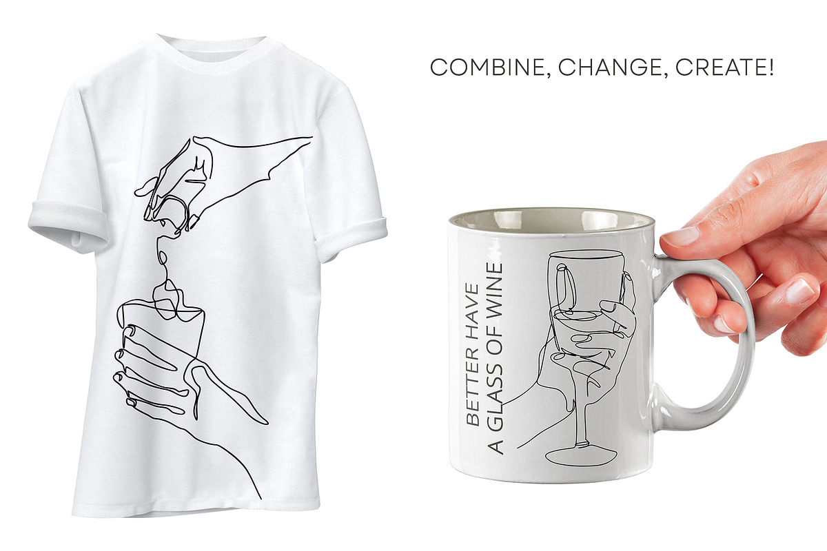 One line Drawings: Alcohol Cocktails, an Object Illustration by Artalia (Photo 2 of 6)