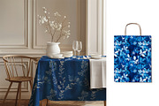 Cyanotype Floral Seamless Patterns, a Pattern Graphic by Ninterints (Thumbnail 9 of 18)