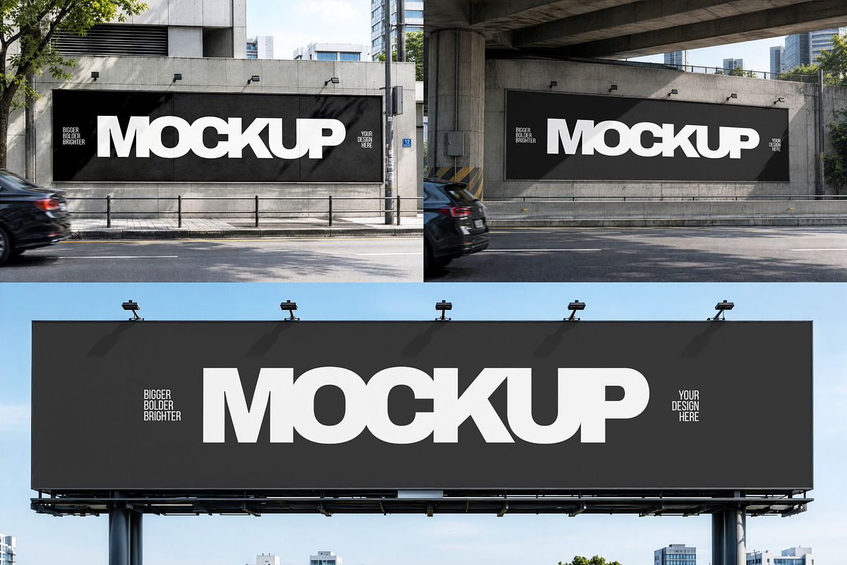 Outdoor Billboard Mockup, an Advertising Mockup by Mockthethics. (Photo 1 of 4)