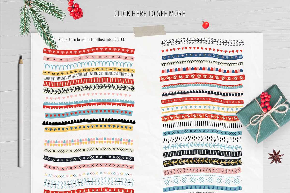 Handmade Xmas brushes & patterns, a Brush Add-On by Marish (Photo 8 of 10)