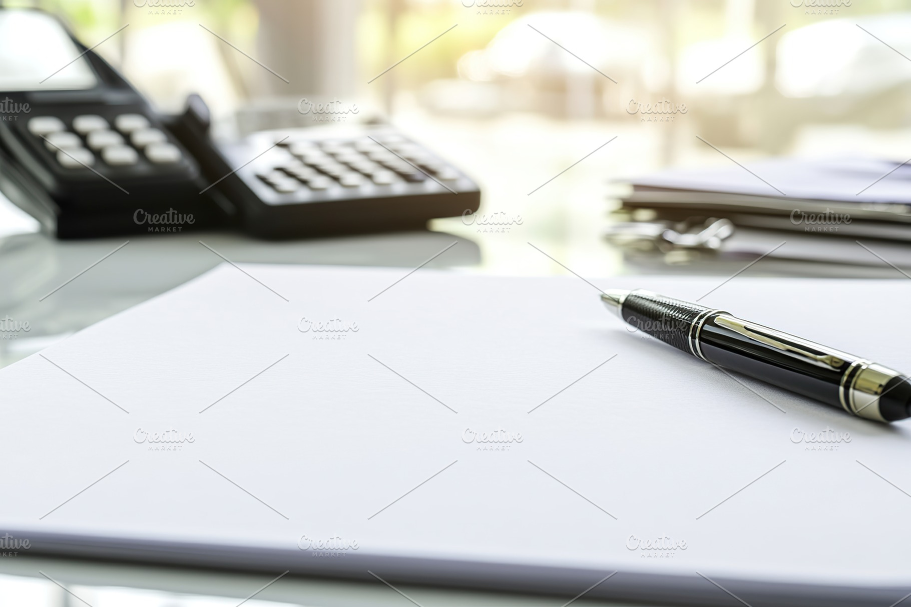 White paper document and fountain pen on office table, an Abstract Photo by AlyaAnd