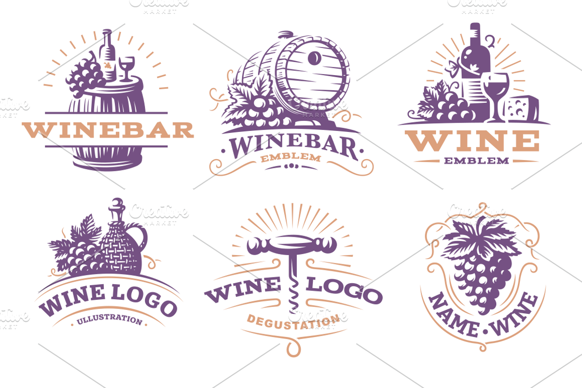Wine graphic pack, a Branding & Logo Template by SODESIGN (Photo 3 of 5)