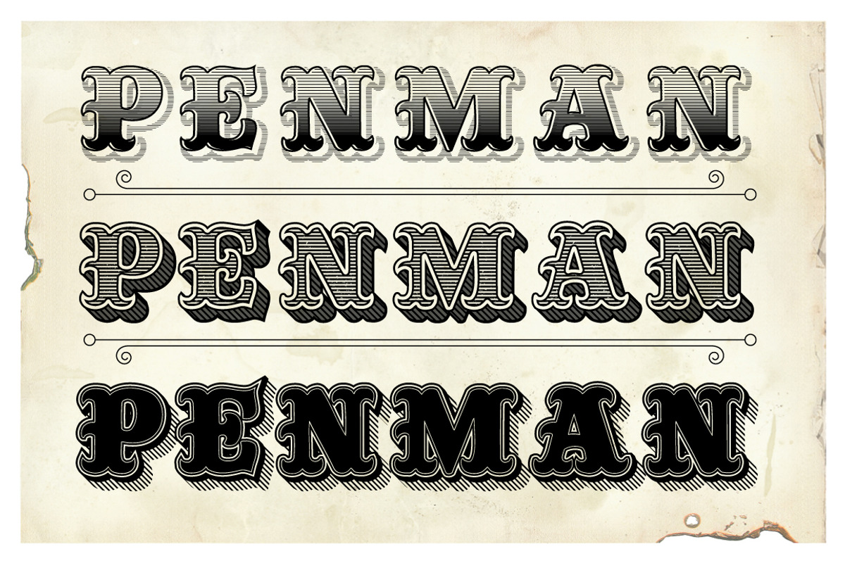 Penman Vintage Graphic Style Kit preview 4