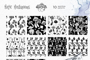 Magic MUSHROOMS. 60 BW Vector Set., an Illustration by Varvara Gorbash (Thumbnail 11 of 11)