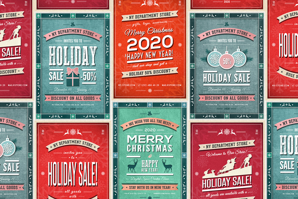 34 New Year Flyers & Cards, a Flyer Template by Digital Space (Photo 2 of 7)