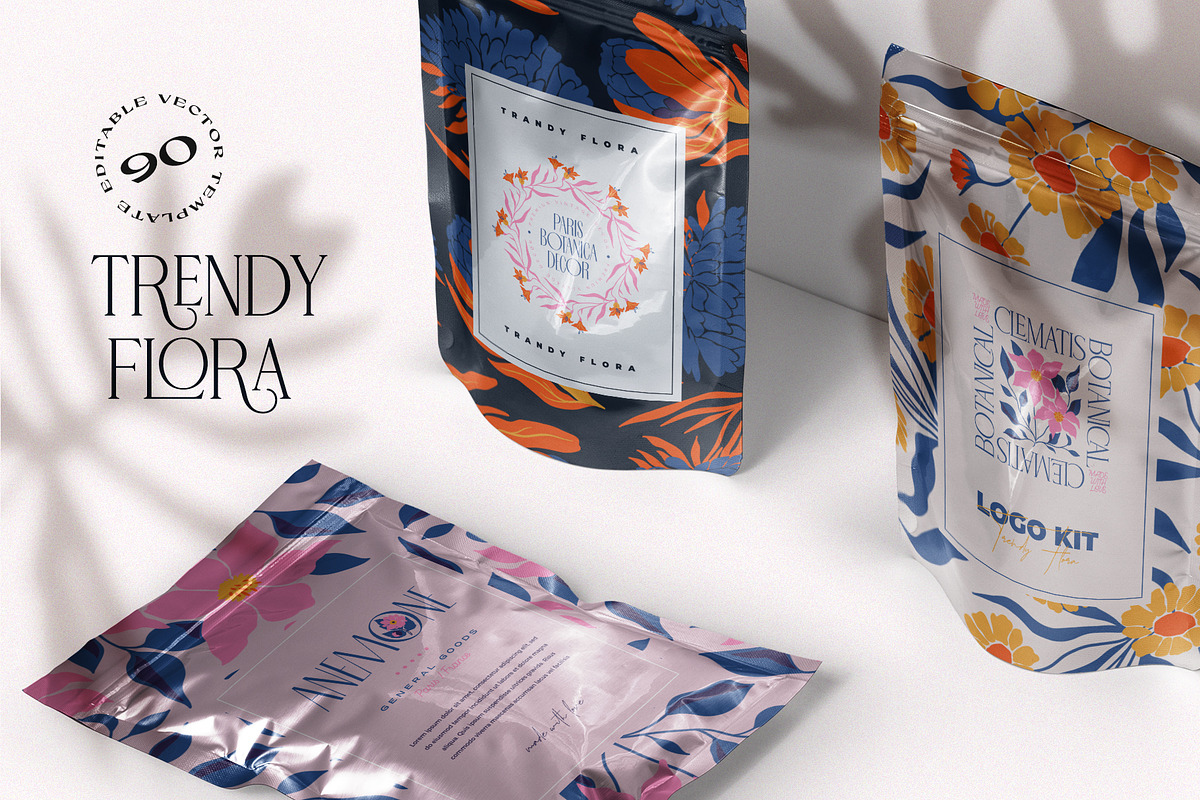 Trendy Flora Logo Kit, a Branding & Logo Template by KetteCreate (Photo 2 of 18)