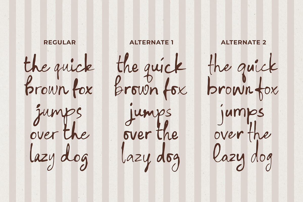 Billbrown – Organic Handwritten Font, a Handwritten Font by Ainun Jinan (Photo 2 of 9)