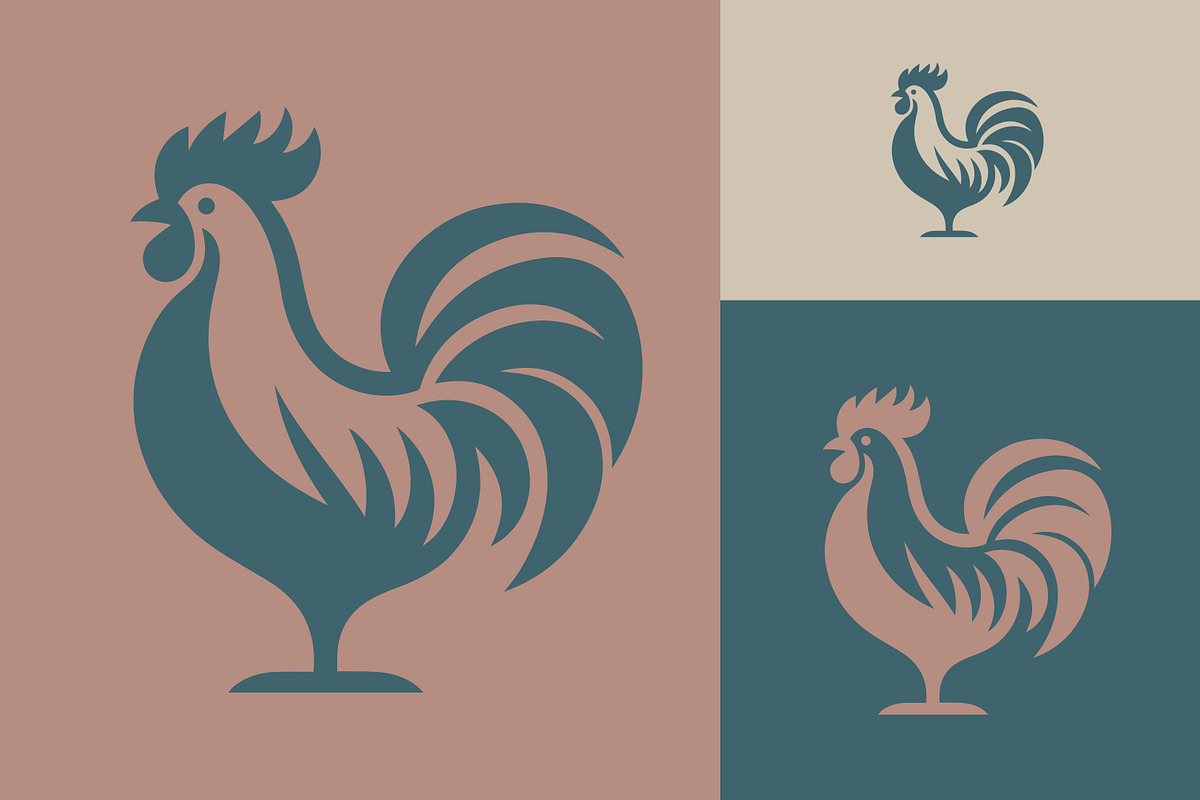 Abstract Logo Rooster Silhouette, a Branding & Logo Template by Signatoro