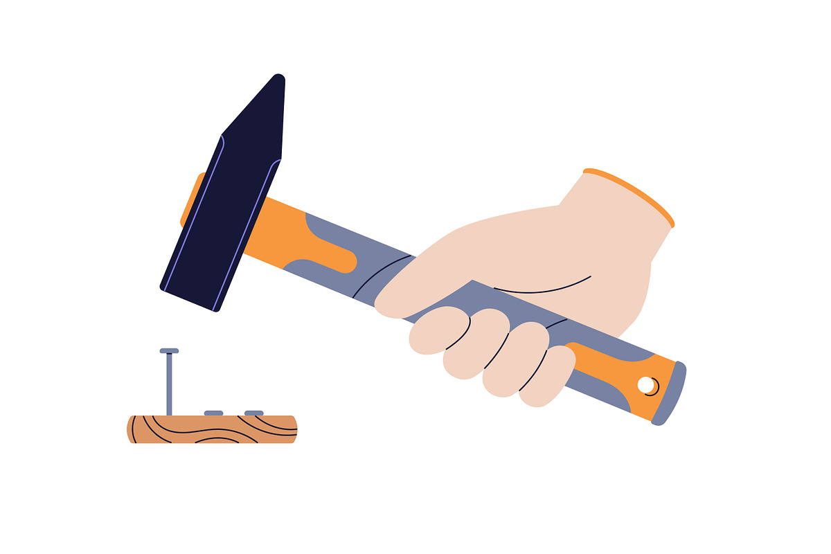 Repair, building tools in hands set, a Work Illustration by Good Studio (Photo 9 of 9)