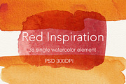 Watercolor red collection, a Texture Graphic by NadyaKo (Thumbnail 1 of 4)