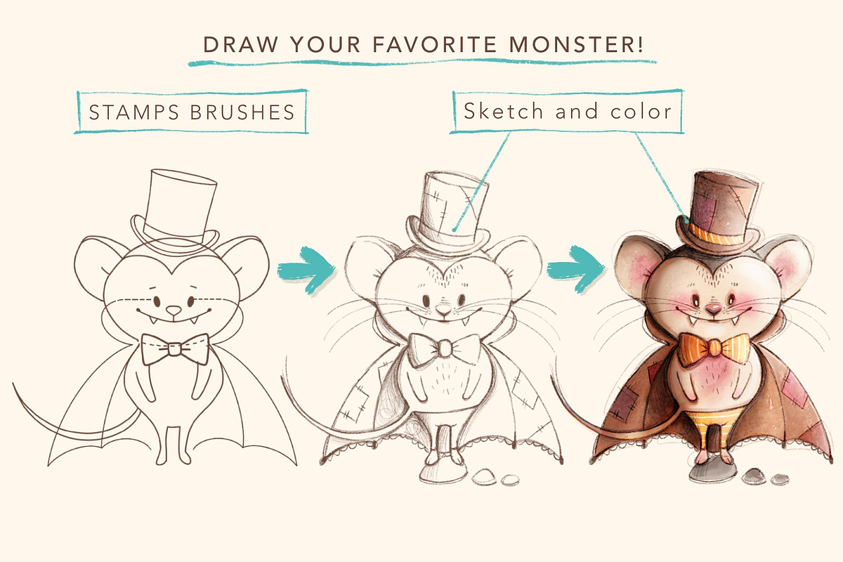 Little Monster Toolkit, a Brush Add-On by Rosangela Curti (Photo 7 of 13)