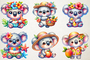 Cute Summer Koala PNG Clipart, a Seasonal Illustration by RobertsArt (Thumbnail 3 of 5)