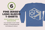 Fine Jersey Long Sleeve Mockups, a Shirt Mockup by GraphicHero (Thumbnail 1 of 7)